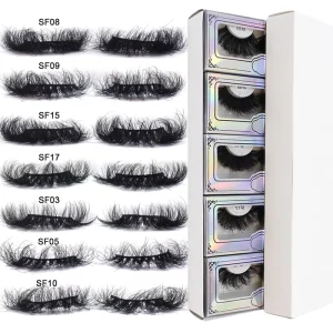 High Quality Cruelty Free Strip Lashes Vendor Full Volume Eyelashes Fluffy Mink Lash Box Packaging