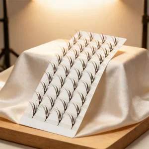 High Quality Customized Handmade Dramatic Premade Korean PBT Fiber Eyelashes Loose Fan Lashes Private Label