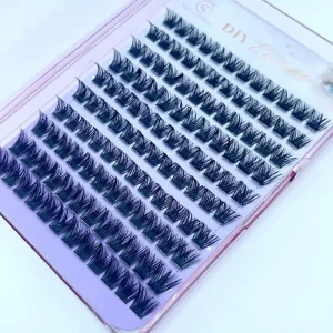 High Quality DIY Cluster Lashes 8 16mm Reusable Thick D Curl Eyelash Extension False Eyelashes