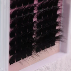 High Quality DIY Individual Segmented Cluster Lash Extension Kits Eyelash Trays with Fan Lashes