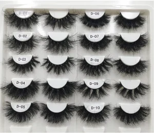 High Quality False Eye Lashes Natural Reusable Wispy Faux Mink Eyelashes