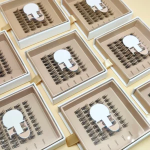 High Quality False Eyelashes Cluster Wispy Precut Segmented Eyelash Extensions Custom Packaging DIY Cluster Lashes