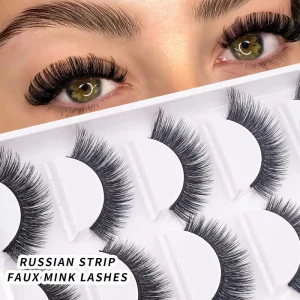 High Quality Faux Mink 3D False Eyelashes Cotton Band 0.07MM Thickness Private Label Cosmetics