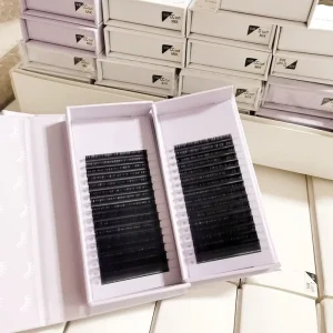 High Quality Fluffy Dark Black Eyelash Supplies Premium Matte Lash Extensions Handmade Classic Volume Eyelash Extension