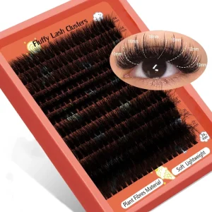 High Quality Full Strip Eyelashes Kit Private Label DIY Segment Lashes Cluster Vendor Fan Ribbon Eye Lashes