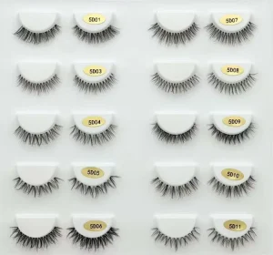 High Quality Full Strip Eyelashes Premium Clear Band False Eyelashes Natural Soft 3D Faux Mink Eyelashes