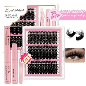 High Quality Handmade 3D Furry Bushy More Layers 15 Rows Luxurious Segmented Eyelashes Clusters Lashes Large Capacity