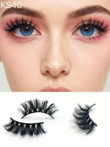High Quality Handmade Fox Strip Lashes Cat Eye Wispy Style Clear Band Natural Mink Fur Cruelty Free Eyelashes Vendor