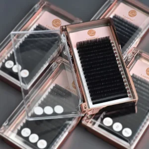 High Quality Individual 0.05mm Private Label Mink Eyelash Extensions Lash Extension Trays Hand Made Synthetic Hair Natural Long