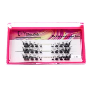 High Quality Individual Cluster Lash Extensions Kit Private Label DIY False Eyelashes Natural Style