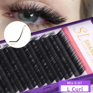 High Quality Individual Eyelash Extension Handmade L M Curl 0.07 Premium Mink Lashes Royal Mink Classic Volume Eyelash Extension