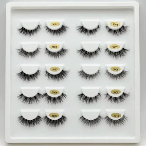 High Quality Invisible Band False Eyelashes Human Hair Lashes Factory 15mm Hand Made Natural Full Strip Lashes