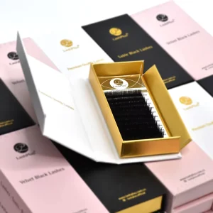 High Quality J B C D L Curl Synthetic Mink Lash Extension Tray Private Label Individual Eyelash Extension Suppliers