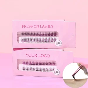 High Quality Luxury Natural Self Adhesive DIY Lash Extension Mapping Kit Preglued Cluster Lashes Waterproof Glueless