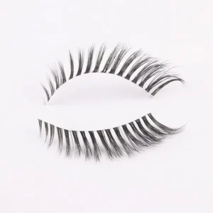 High Quality Natural Lash Strips Soft Thin Clear Band Faux 3D Mink Lashes Full Strip Eyelashes