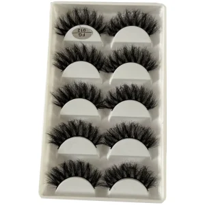 High Quality New Full Volume Fluffy Messy 5 Pairs Faux Mink Fake Lashes Dramatic False Eyelashes
