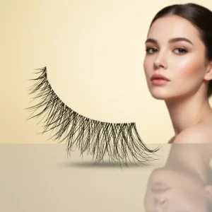 High Quality PBT Fiber Eyelashes Invisible Clear Band Wispy Natural False Lashes for US EU Market Vendor