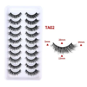 High Quality Premium Handmade Wispy Fluffy Natural 3D Lashes Full Strip Eyelashes