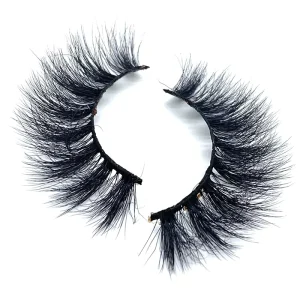 High Quality Private Label False Strip Eyelash Fluffy Soft Black Band 3d Wispy Faux Mink Eyelashes
