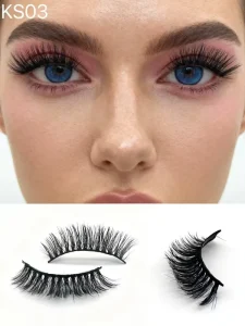 High Quality Real Mink Eyelashes Natural 3D Strip Lashes Handmade Bulk False Cruelty Free Custom Logo Black Cotton Stalk Mixed