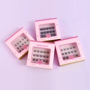 High Quality Vegan Pre Bond Diy Lash Private Label Fast Self Adhesive Lashes Cluster Glueless Press on Lash