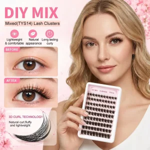 High Retention DIY Cluster Lashes Extensions Individual Eyelashes Handmade Lash Strips