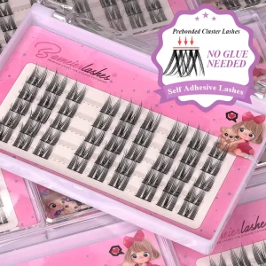 High Technology Self Adhesive DIY Lashes Thin Band No Glue Segment Lashes Save Time Self Adhesive Eyelash