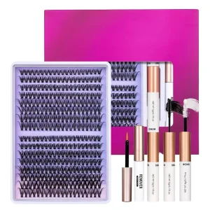 High Volume 30 100D Cluster Eyelashes Individual Lash DIY Self Application Segmented False Eyelash Extension Kit With Bond Seal