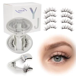 High quality Handmade Reusable Soft Magnetic Eyelashes with Strong Magnetic Applicator Case Lightweight and Soft Lashes