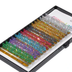 Hologram Colored Glitter Lashes C Curl .15 X 13mm for Eyelash Extension