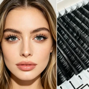 Home Use 10D Voluminous Press on Semi Handmade Cat Eye Beauty Enthusiasts Anime Lashes
