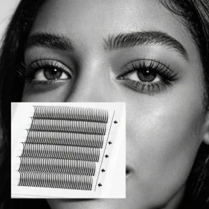 Home Use 3D Segmented Pre Glue Dramatic Look Beginners Doll Lashes