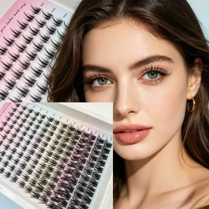 Home Use DIY Friendly Beginner Friendly Self Adhesive Soft Pre Cut Wedding Cluster Lashes