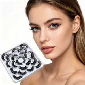 Home Use OEM Segmented Voluminous Press on Cat Eye Doll Lashes