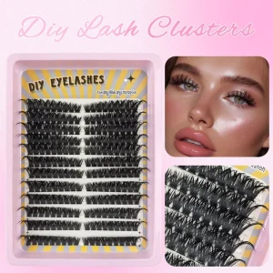 Hot Melt Cluster Lashes 30P-100P Curly Natural Segmented European/American Style Single Cluster New Arrival Export