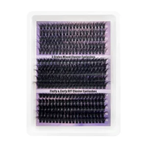 Hot Melt Flower Pre Cut Segmented Lash Extensions DIY Fan Eyelashes Segment Lashes Set with Hot Melt Eyelashes
