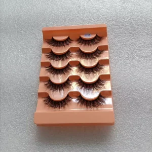 Hot Selling 10 Pairs Natural Faux Mink Lashes 25mm for Wispy D for Volume Reusable Cruelty Free Black Cotton Band