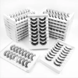 Hot Selling 15 mm 3d Faux Mink Eyelashes Bulk Faux Mink Colored Eyelashes Fluffy Faux Mink Eyelash