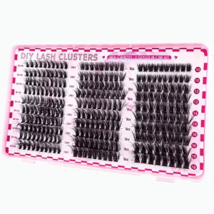 Hot Selling 40D 60D 80D Lightweight Breathable Synthetic Hair False Mink Eyelashes Soft Natural Cluster Lashes DIY Black Color