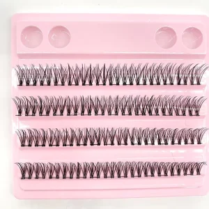 Hot Selling Beautiful Cluster Kit Natural Soft Cluster Lashes Handmade Private Label Individual Lashes
