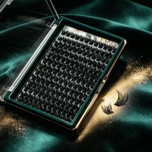 Hot Selling Manga Anime Wet Look Spiky Style C Curl Pre Cut Segmented Lashes Vegan Handmade False Eyelash Set Cluster Eyelashes