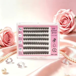 Hot Selling Press on Lashes No Glue Waterproof Wispy Soft Cotton Band DIY Daily Beauty Application Extension