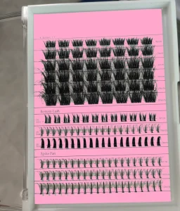 Hot sales cluster lash kit private label cluster lash kit box lashes kits with spikes