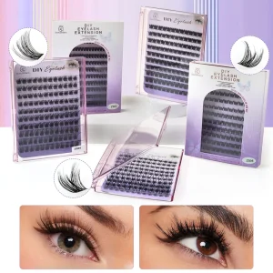 Hottest Lash Clusters Mixed Length Qingdao Factory Lashes Supplies DIY Eyelash Extensions Homemade Last 5-7 Days