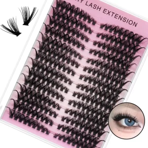 Human Hair Eyelashes Extension False Eyelashes Manufacturer Full Strip Plastic Cotton Band Customize Lashes