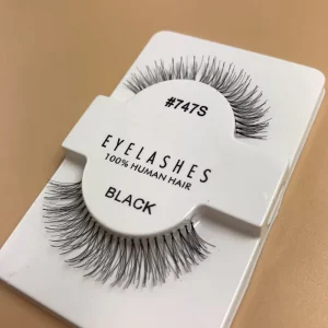 Human Hair Eyelashes Glamorous 747 Handmade Invisible Lashes Private Label Eyelashes Human Hair Lashes