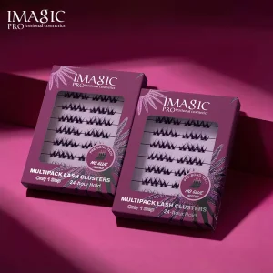 IMAGIC 0.1mm No Glue Lashes Clusters Self Adhesive Natural Curl Hold Neat Arrangement Beginner Friendly Wear