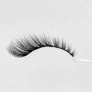 ISABELLA L03 4 Pairs Handmade Plant Fiber Cruelty Free Vegan Reusable Full Strip 3D Black Cotton Stalk False Eyelashes