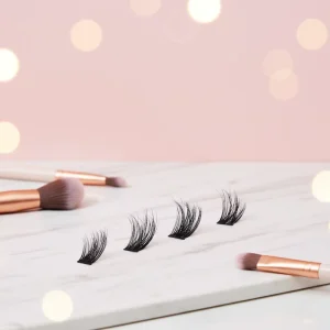 ISABELLA TGS Quick Wispy Clear Band Glueless DIY Lash Extensions Handmade Natural False Eyelashes 0.10mm Synthetic Hair 12 Rows