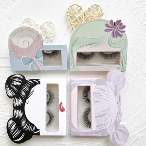 IShero Handmade Dramatic Natural Eyelashes Lightweight 3D 25mm Mink Lashes Eyelash With Doll Boxes LU09